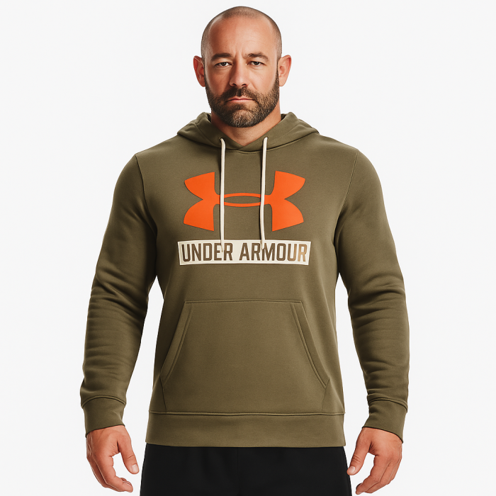 Under Armour UA Rival Hoodie Terry Logo Tent- Team Orange