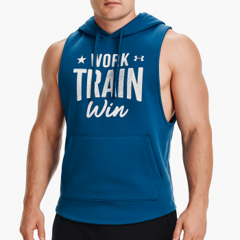 Under Armour Mens UA Rival Fleece WTW Sleeveless Hoodie