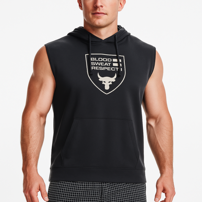 Under Armour Project Rock Heavyweight Terry Sleeveless Hoodie