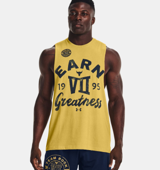 Under Armour Project Rock Earn Greatness Tanktop Field Yellow XXL
