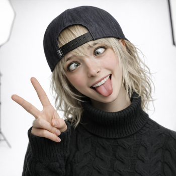 Djinns 6 Panel Snapback Cap LuckyCat Linen Rev. Black