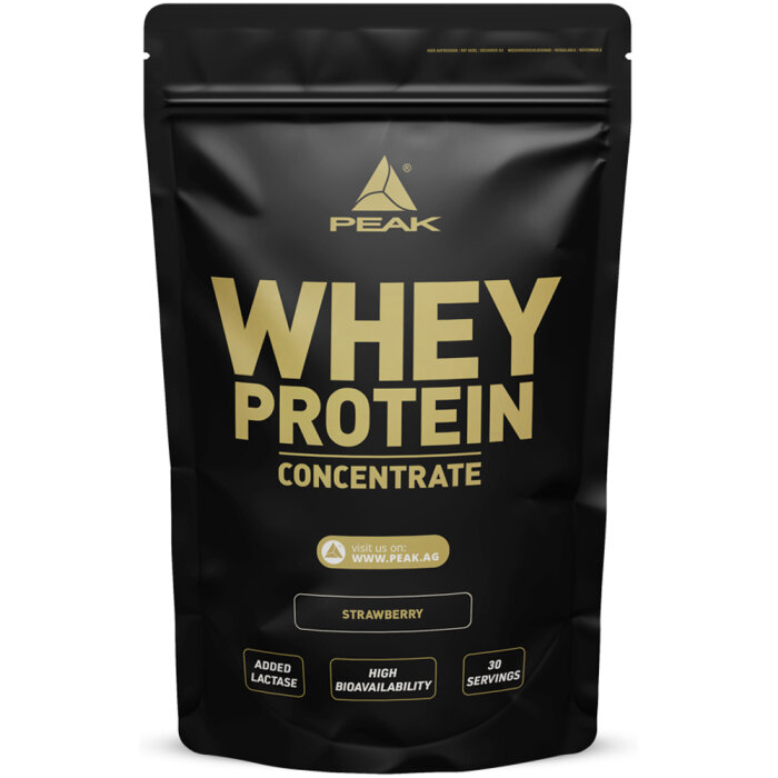 Peak Whey Protein Concentrate 900g Beutel Blaubeere Vanille