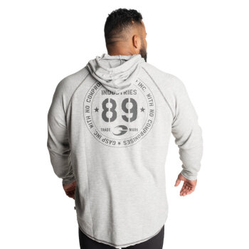 GASP Long Sleeve Thermal Hoodie Grey Melange M