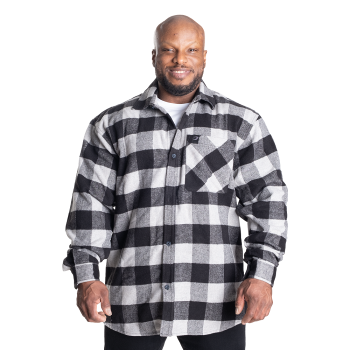 GASP Heavy Flannel Shirt Grey/Black