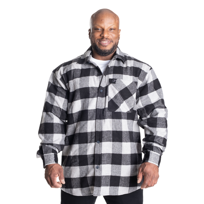 GASP Heavy Flannel Shirt Grey/Black M