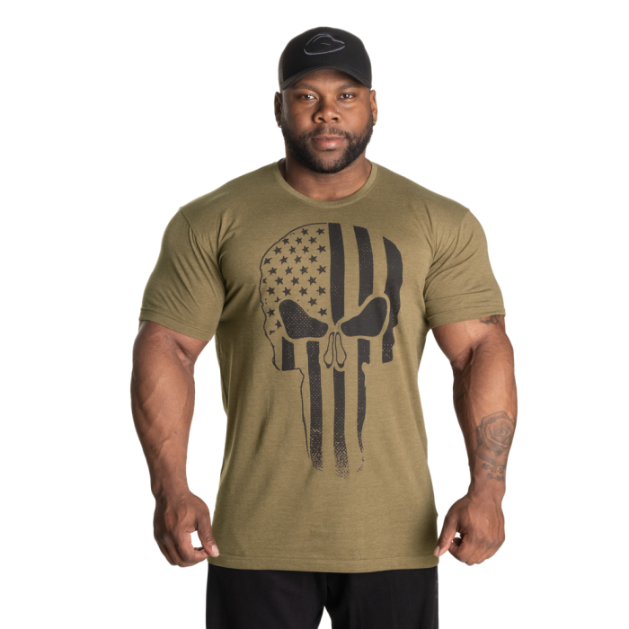 GASP Skull Standard Tee Army Green L