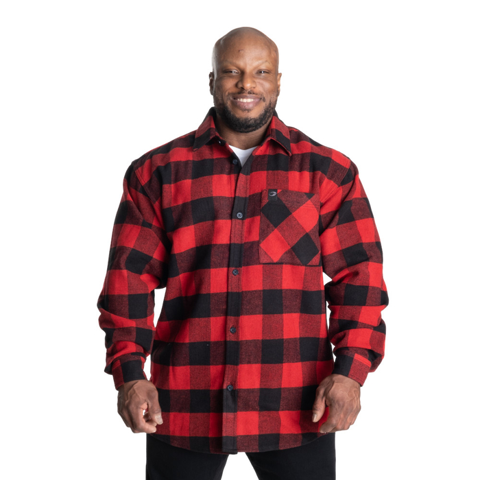 GASP Heavy Flannel Shirt Red-Black M