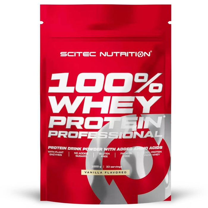 Scitec Nutrition 100% Whey Protein Professional 1000g Pulver Beutel Vanille