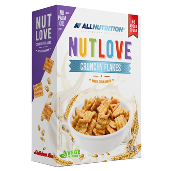 ALLNUTRITION Nutlove Crunchy Flakes 300g Packung Zimt