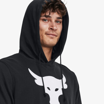 Under Armour Project Rock Terry Short Sleeve Hoodie Black XXXL