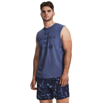 Under Armour Mens Project Rock Show Me Sweat Tank Navy XXL