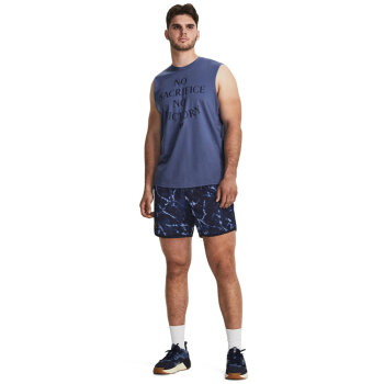 Under Armour Mens Project Rock Show Me Sweat Tank Navy XXL