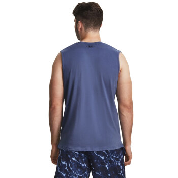 Under Armour Mens Project Rock Show Me Sweat Tank Navy XXL