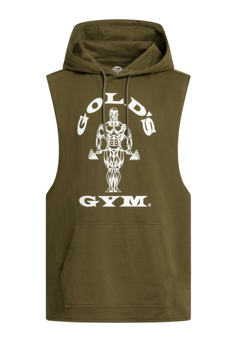 Golds Gym Muscle Joe Sleeveless Hoodie oliv XL