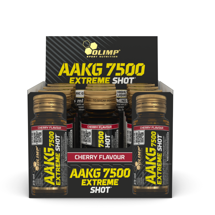 Olimp AAKG 7500 extreme shot Glasampulle 9 x 25ml Kirsche