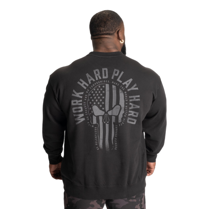 GASP Graphic Crewneck Acid Washed Black XL