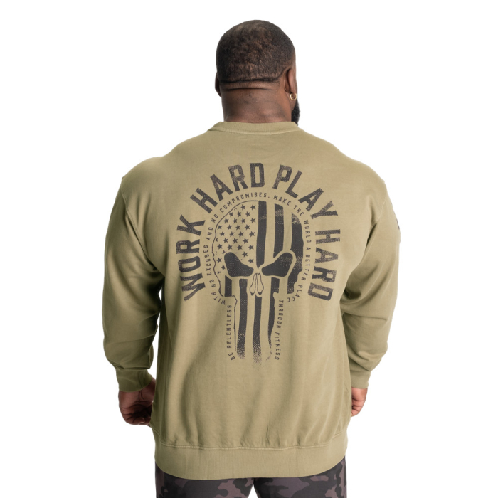 GASP Graphic Crewneck Acid Washed Green XXL