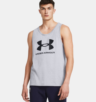 Under Armour Sportstyle Logo Tank Grey M