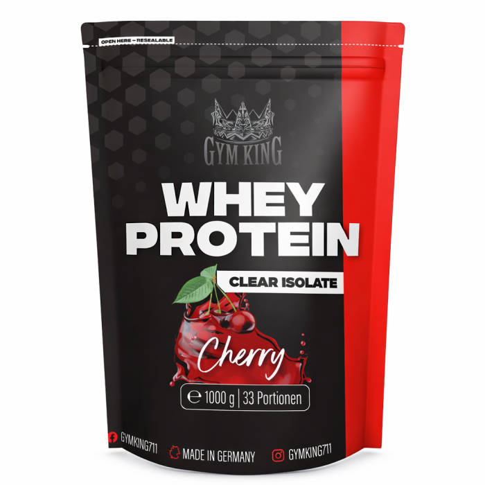 Gym King Clear Isolat Whey Protein 1000g Beutel Cherry