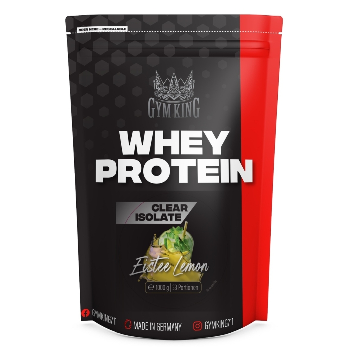 Gym King Clear Isolat Whey Protein 1000g Beutel Icetea Lemon