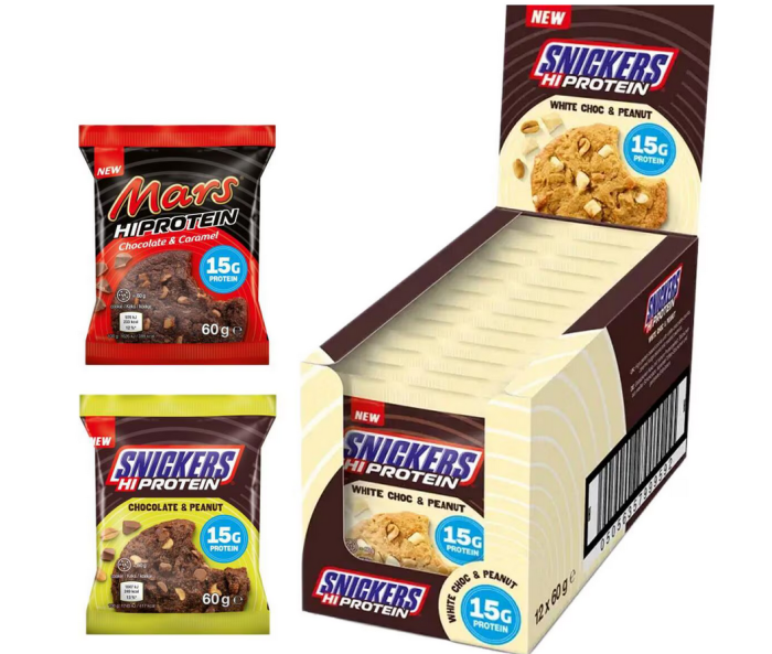 Mars Snickers Hi Protein Cookie 12 x 60g Snickers Chocolate & Peanut