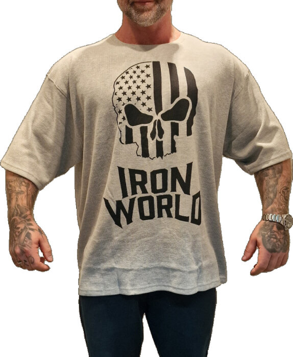 GASP Thermal Skull Tee Grey Melange M