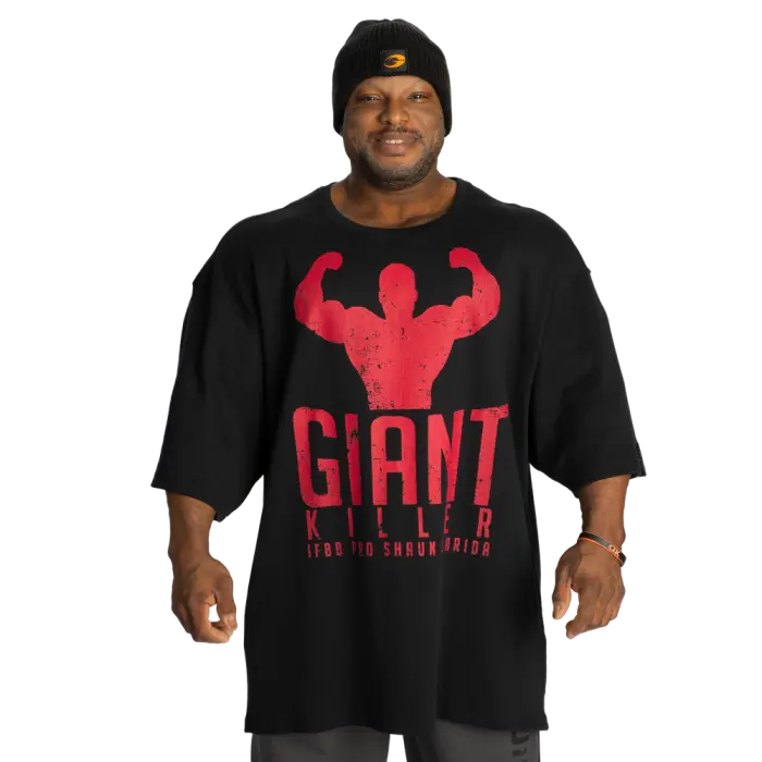 GASP Giant Killer Iron Tee Asphalt-Red