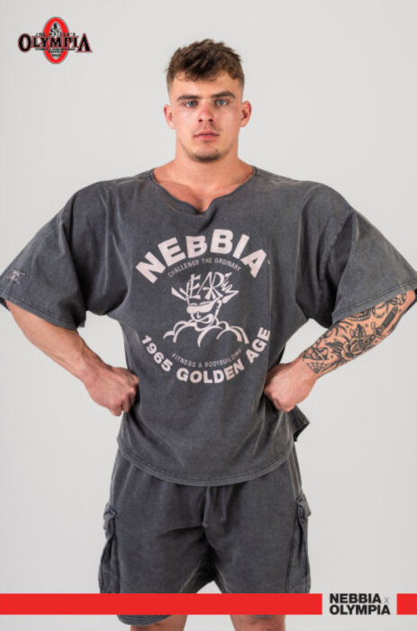 NEBBIA Washed-off Rag-Top GOLDEN AGE 788 Black M