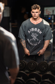 NEBBIA Washed-off Rag-Top GOLDEN AGE 788 Black M