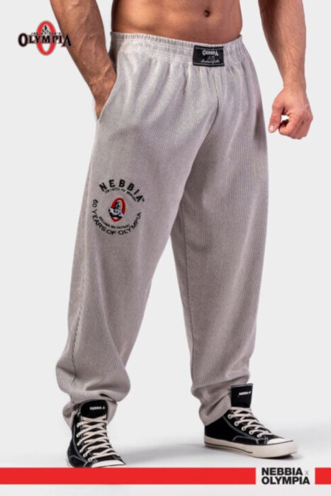 NEBBIA Oversized Sweat Jogginghose Signature 796 Light Grey