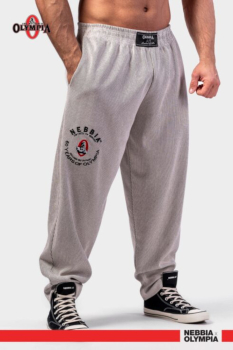 NEBBIA Oversized Sweat Jogginghose Signature 796 Light Grey