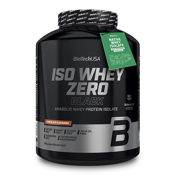 Biotech USA Iso Whey Zero BLACK Protein 1816g Dose Schokolade