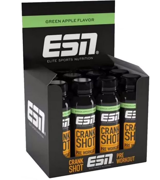 ESN Crank Shot 12 x 95ml Green Apple Flavor