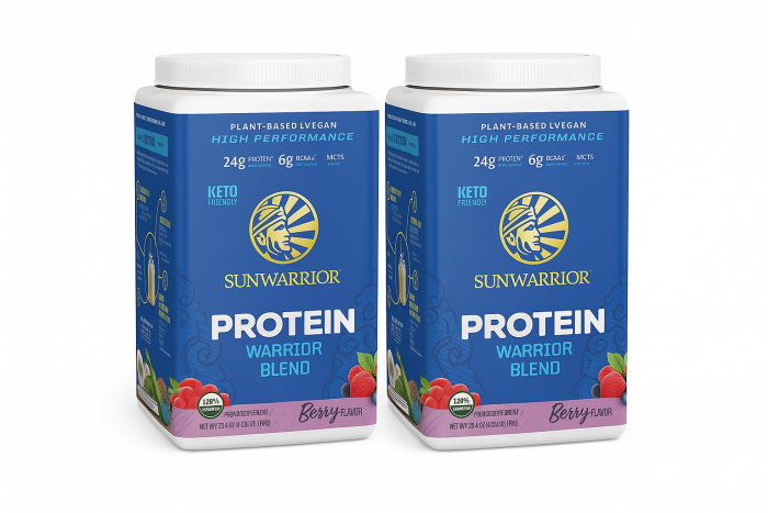 SunWarrior Warrior Blend 750g Pulver Dose x 2  Berry