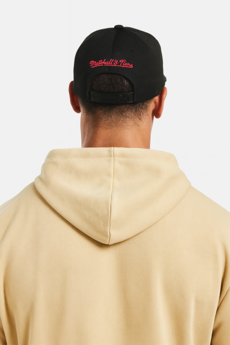 Mitchell & Ness Black Red Anaheim Ducks Cap