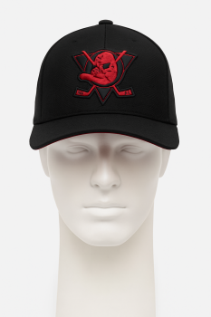 Mitchell & Ness Black Red Anaheim Ducks Cap