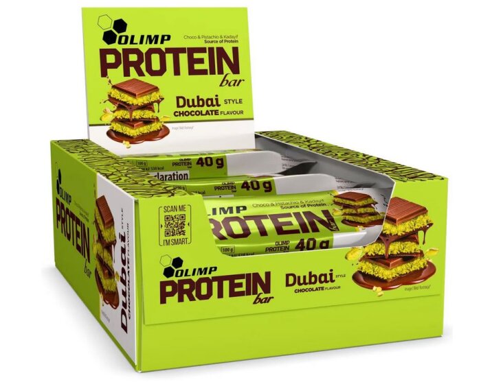 Olimp Protein Bar Riegel Dubai Chocolate Style 25 x 40g Dubai Style White Chocolate