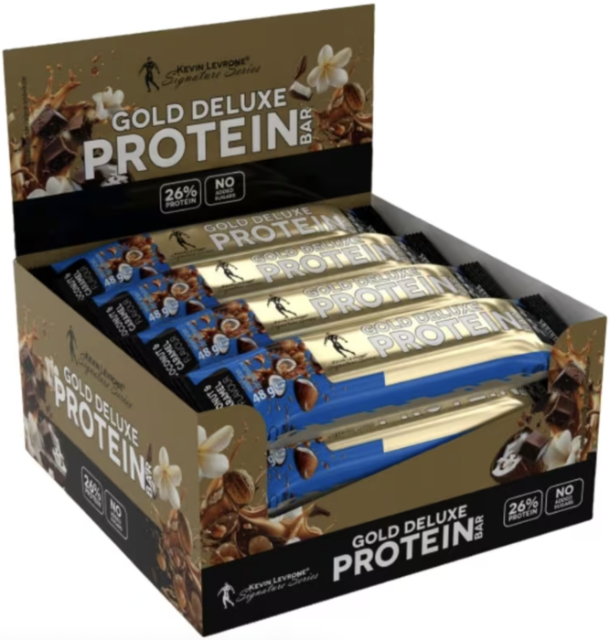 Kevin Levrone Protein Deluxe Riegel Kokosnuss-Karamell 12 x48 g Riegel