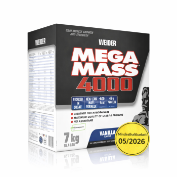 Weider Mega Mass 4000 7000g Karton Vanille MHD 05/26 Angebot