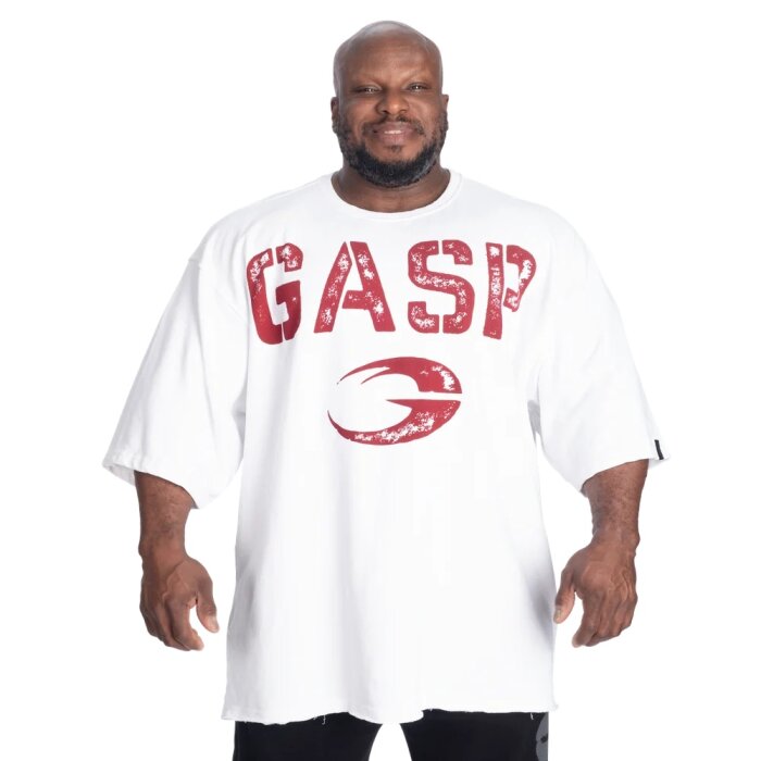 GASP Heavyweight Iron Tee Oversized Herren Shirt White Red