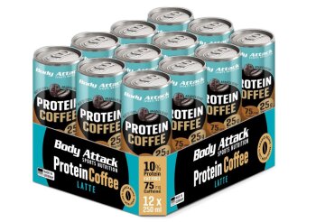 Body Attack Protein Coffee Latte Caramel  12 x 250ml