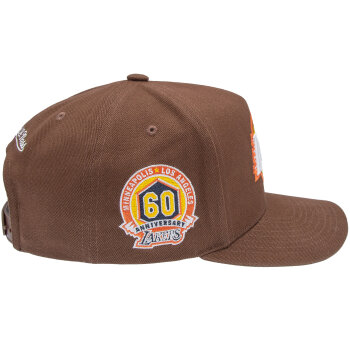 Mitchell & Ness NBA Brown Green Pro Crown Los Angeles Lakers Snapback Cap