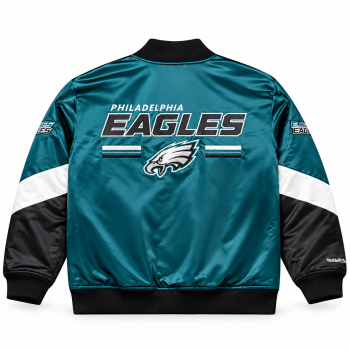 Mitchell & Ness NFL Triple Check Heavyweight Satin Jacket Bufallo Bills Philadelphia Eagles